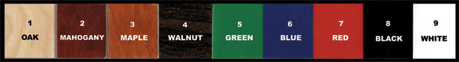 Lamination Plaque Colors